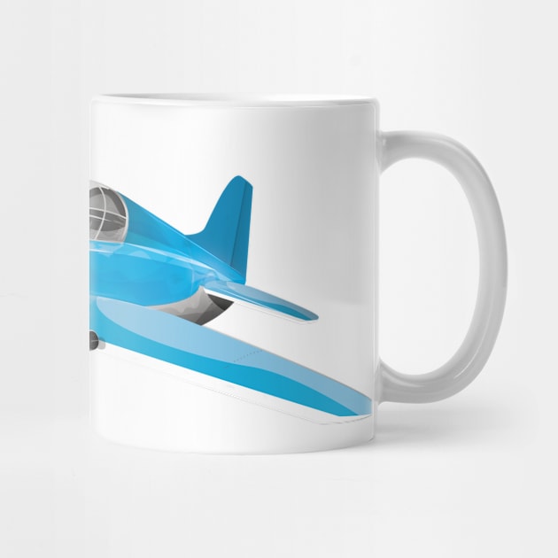 Small Blue fighter aircraft by nickemporium1